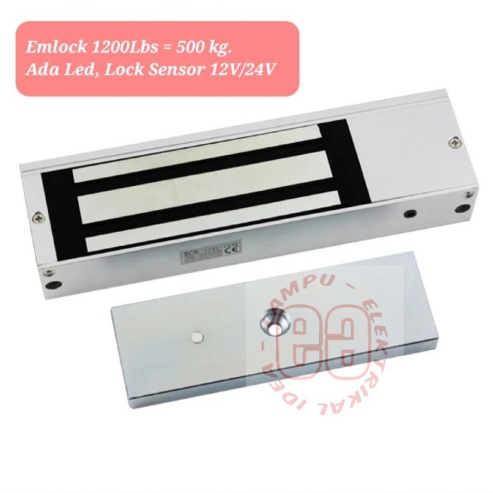 

EmLock 1200 lbs tanpa Breket / Emlock 1200 lbs Magnetic Lock 500 Kg Murah Berkwalitas