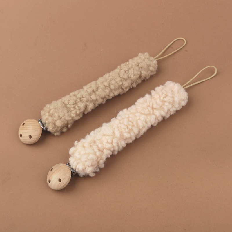 Plush Baby Pacifier Clip Chain Nipple Holder Leash Soother Toy Strap Anti-lost for Breast Feeding Ne