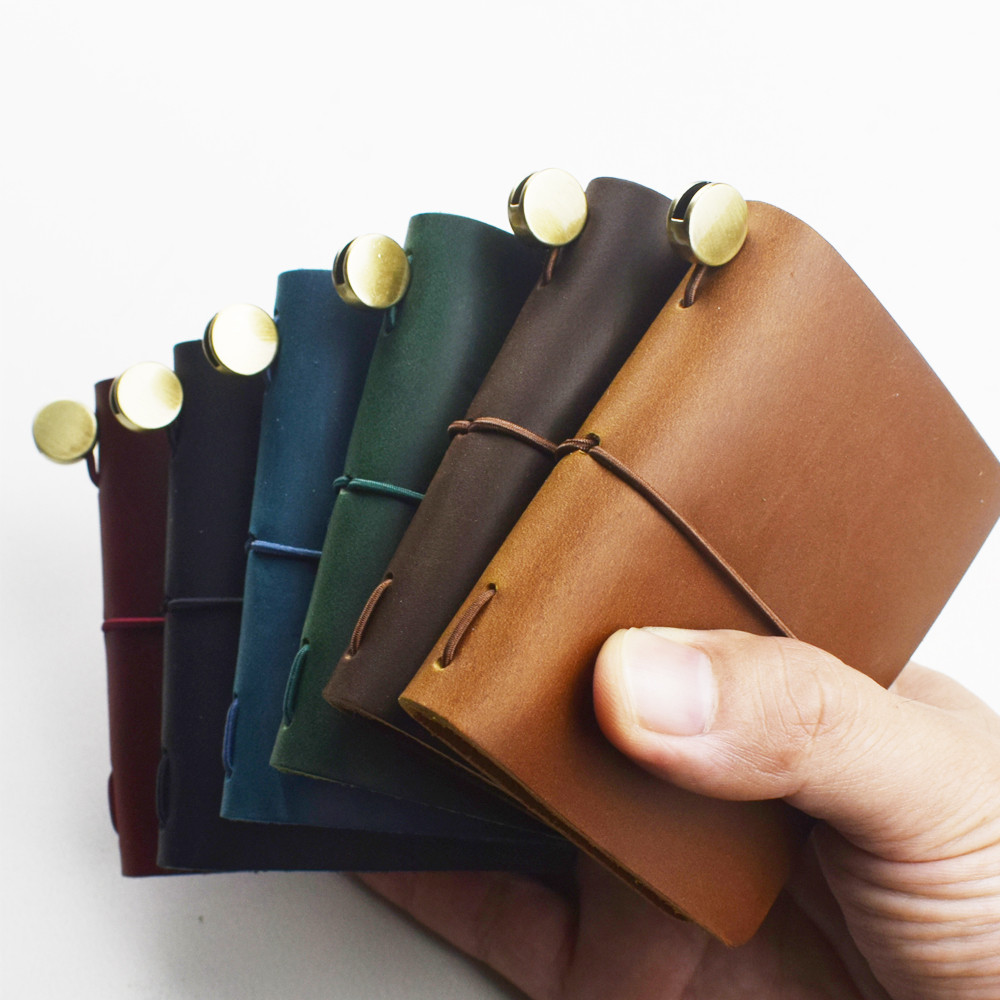 

1pc Leather Pocket Notebook 60 Blank Inner Pages Note Book for Sketching, Quoting, Notes & Journals