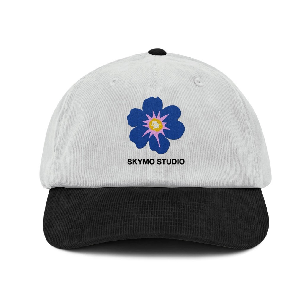 Skymo Apparel Baseball Caps Flower White