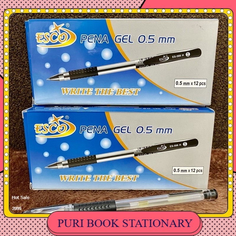 

Bollpoint Gel Esco [ES-588 H/1 Pack/12 pcs] Ballpoint Gel Pen - ES-588 H
