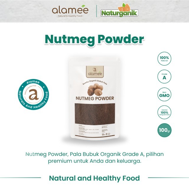 

ALAMEE Bubuk Pala Bumbu Dapur Nutmeg Powder Rempah Murni Asli Seasoning Organik 100 Gram Naturganik