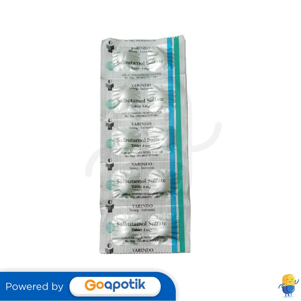 Salbutamol Sulfate Yarindo 4 Mg Strip 10 Tablet