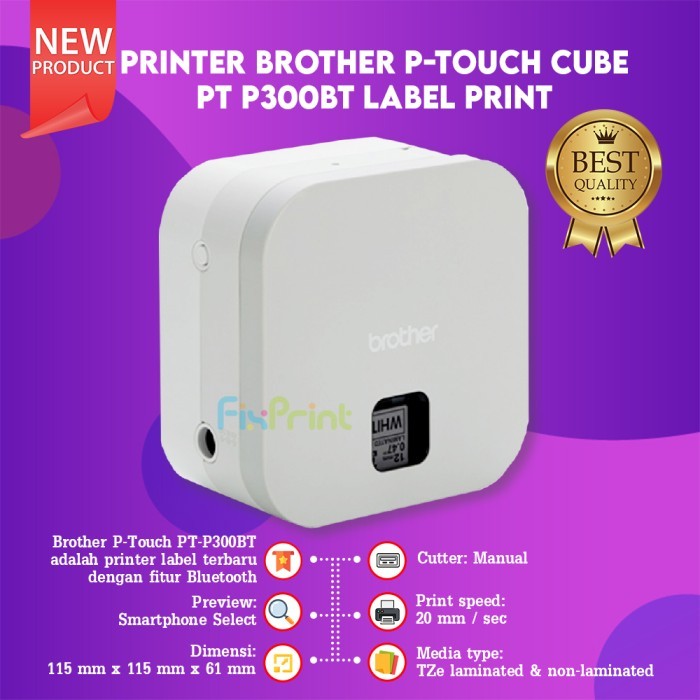 Brother PT-P300BT P-touch CUBE Label Printer / PT-M95 Handy Label Maker Portable