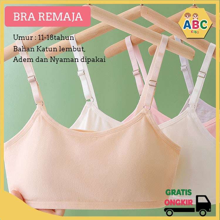 ABC KIDS Bra Remaja Busa Tipis Tanpa Kawat BH Remaja Bra Pelajar bra Sport BRA Training BH Anak