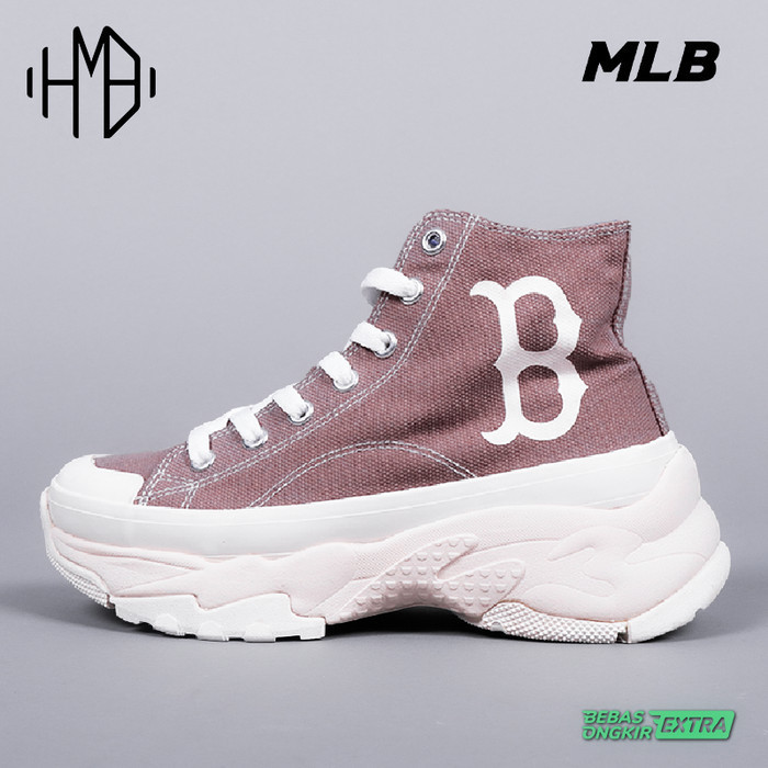 MLB Korea Red Sox Chunky High Sneaker Brown