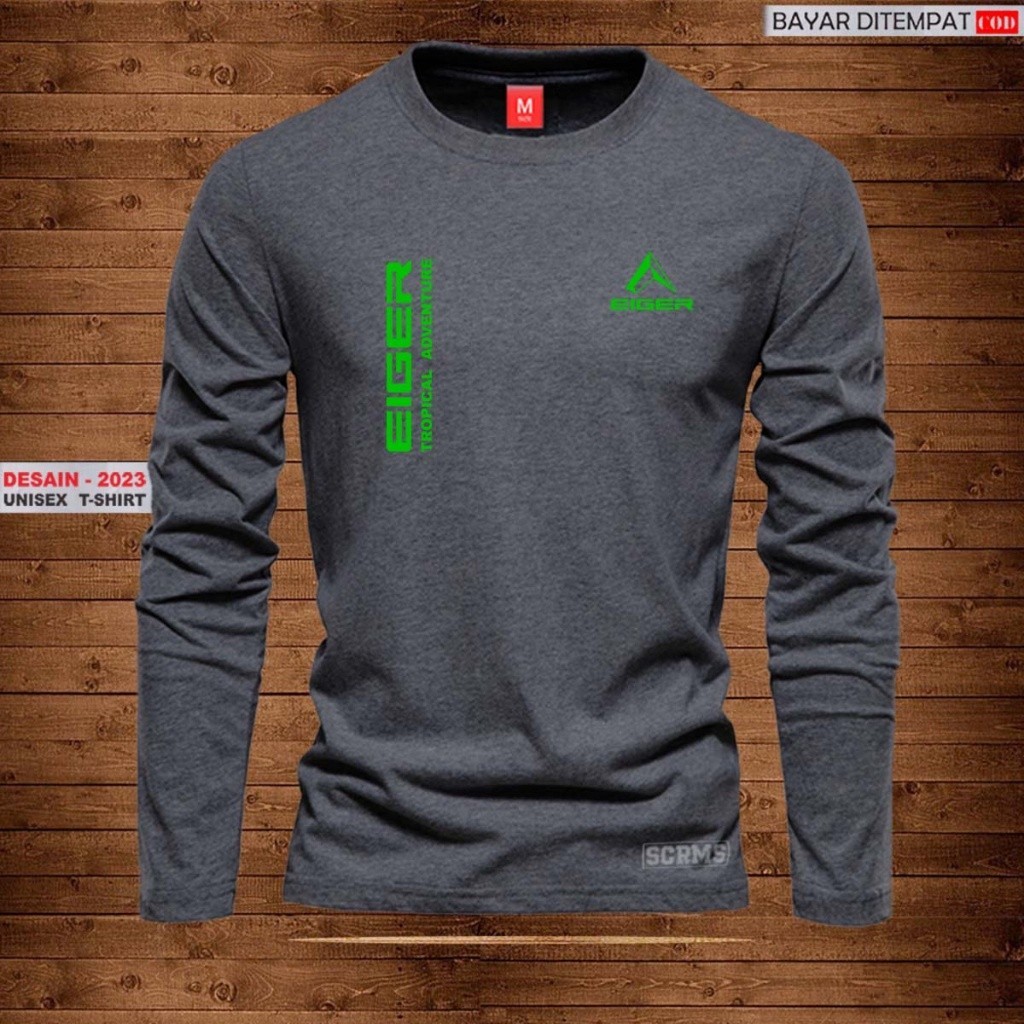 ThanksLifee Promo Cod  Baju Kaos Pria Lengan Panjang / Tshirt Distro Logo Etv Kr Kanan Terkini Text 