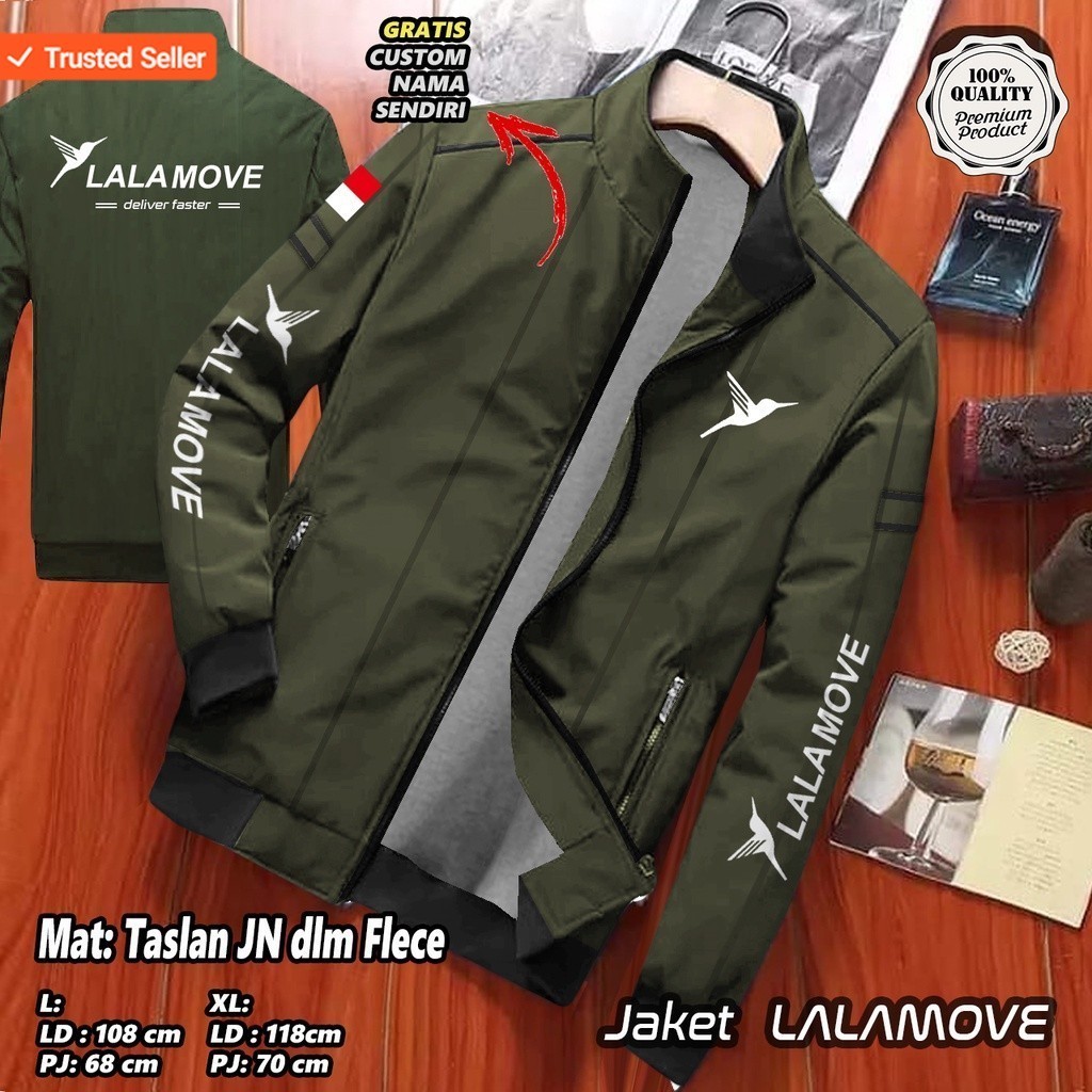 JAKET TASLAN DRIVER LALAMOVE / JAKET PRIA WANITA LALAMOVE / JAKET DRIVER ONLINE / JAKET EKPEDISI