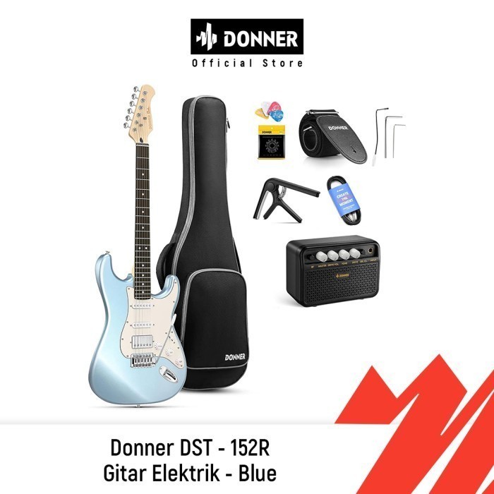 Donner DST - 152R Gitar Elektrik - Blue