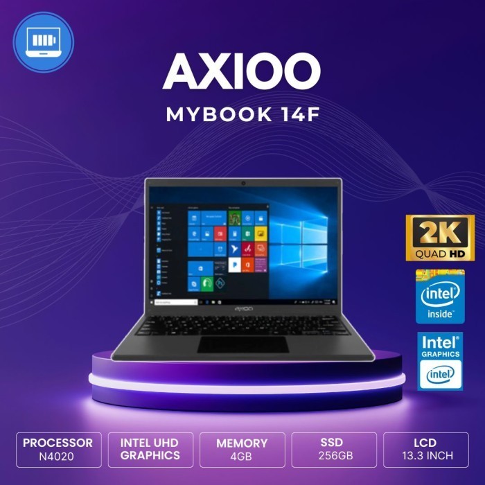 Laptop Axioo Mybook 14F Intel N4020 13.3 inch 2.5k