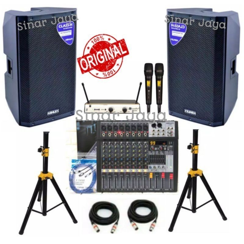 promo big sale Paket Sound system 15 inch Aktif Ashley fullset Garansi Resmi