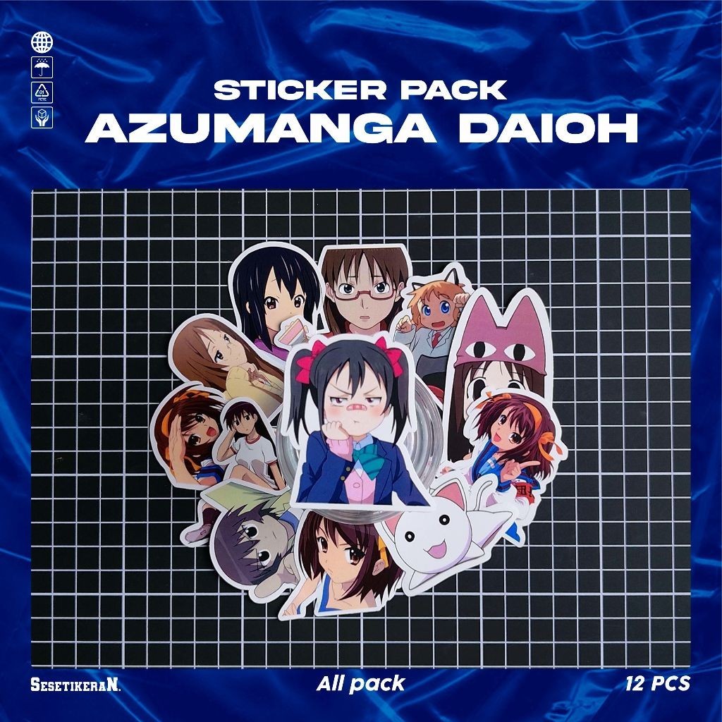

COD✨ Sesetikeran Pack Stiker Anime Azumanga Daioh Sticker Cute Keren Untuk Koper Laptop Skateboard