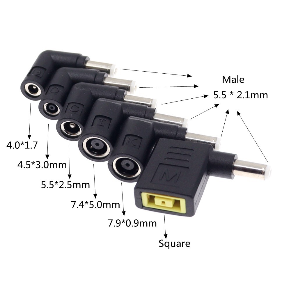 DC Power plug connector  5.5x2.5 7.9x0.5 7.4x5.0 4.5x3.0 4.0x1.7 mm DC female Adapter Connector to 5