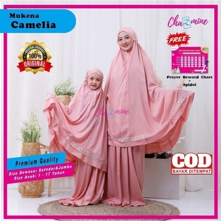 MUKENA COUPLE  POLOS VIRAL TERBARU 2023 /Mukena Couple Ibu dan Anak 3-8th