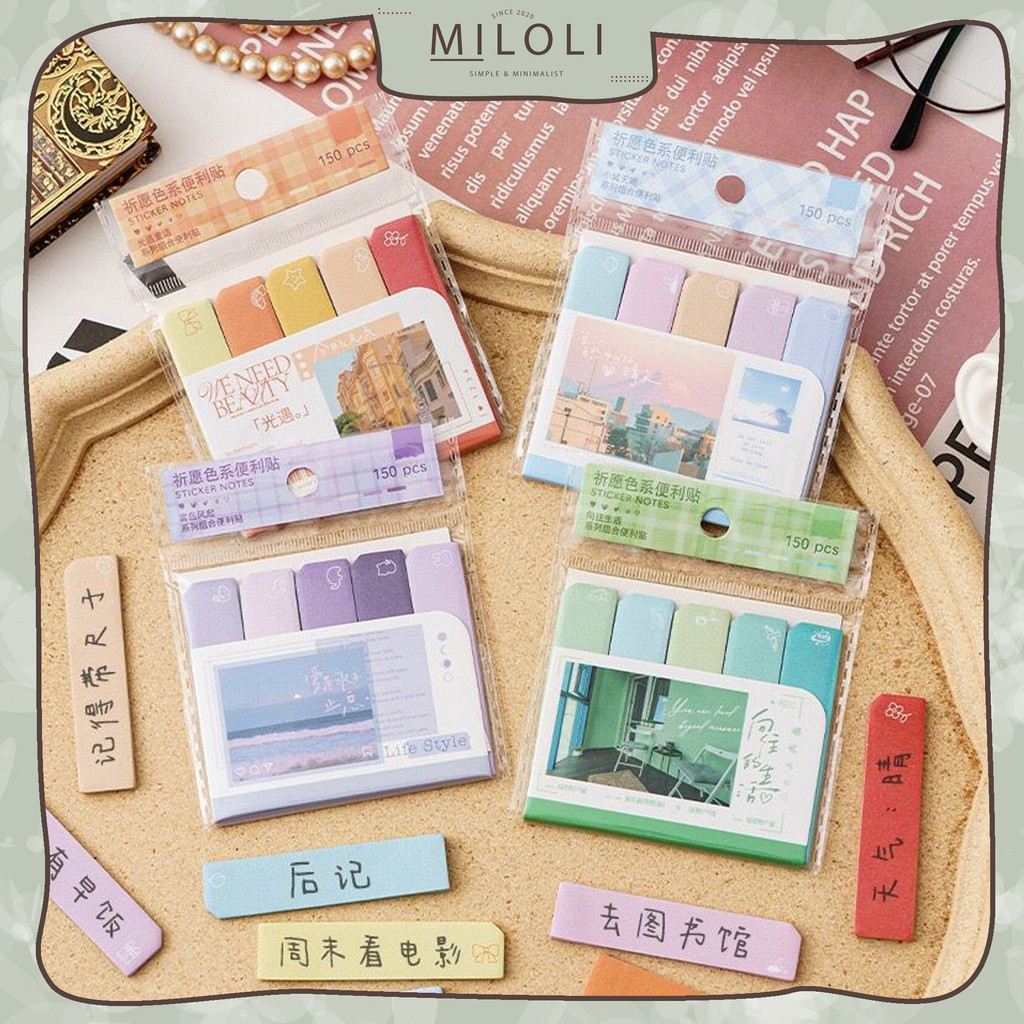 

[MILOLI] 5Pad STICKY WE NEED BEAUTY Morandi Memo Mini Sticky Pad - C0050