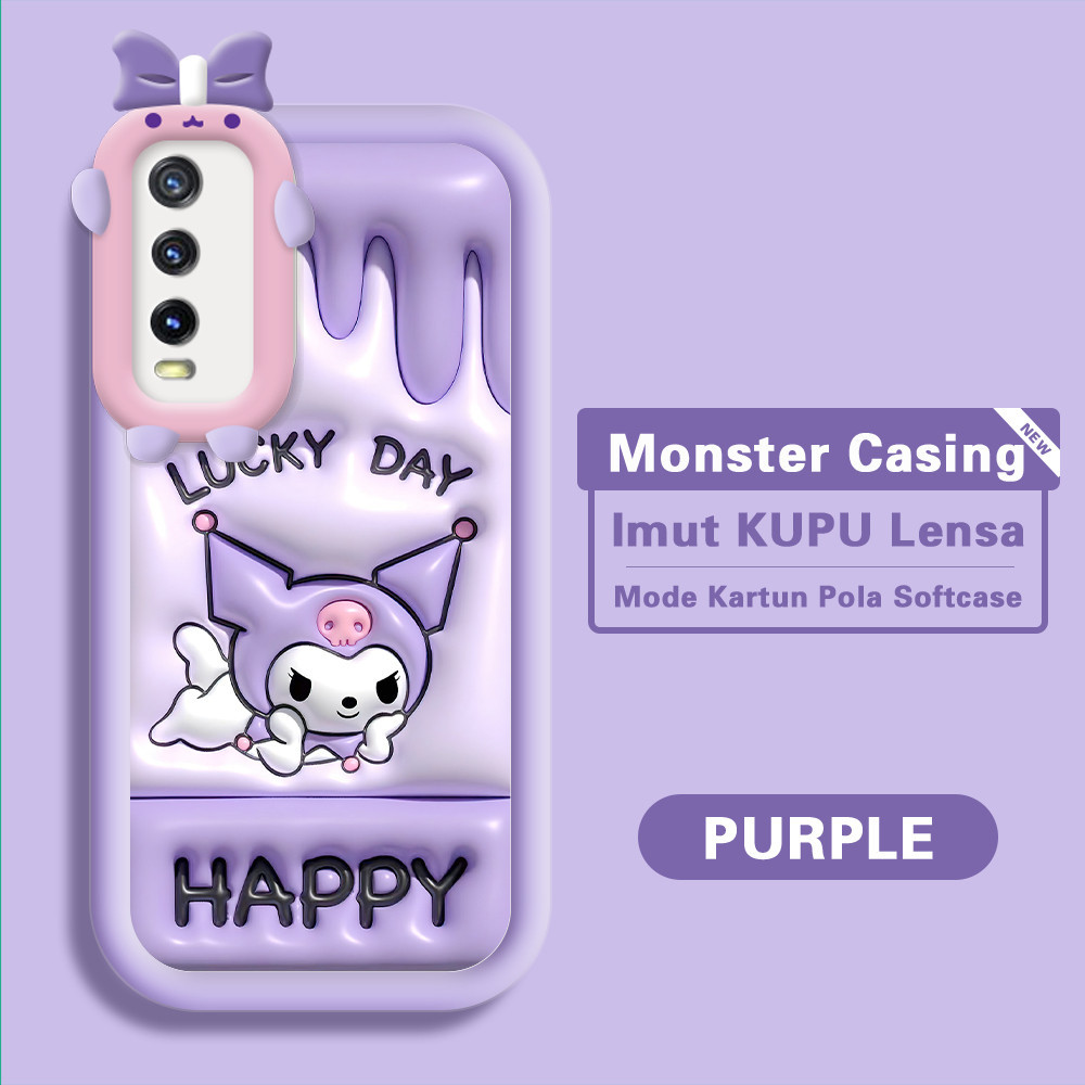 Casing Hp Untuk Vivo Y12A Y20S G Y20 Y20i Y12S 2021  Phone Softcase Case  Soft Kesing Kartun Happy A
