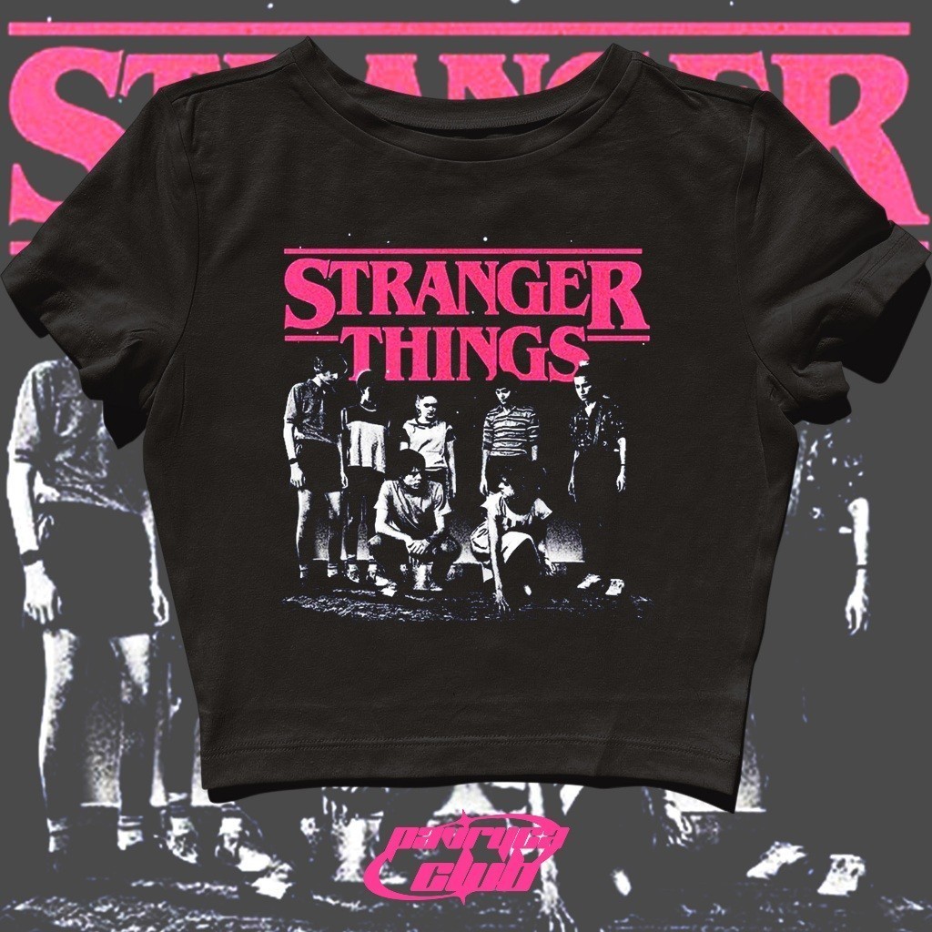 baby tee stranger things y2k style crop tee