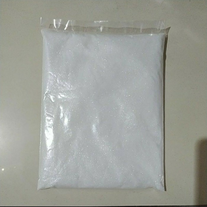 Glitter bubuk halus serbuk gliter halus kiloan warna putih