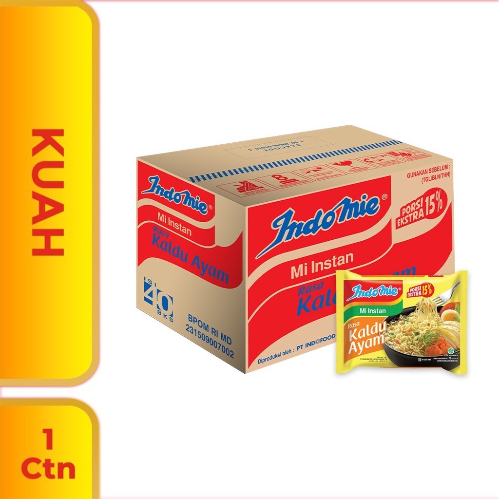 

Indomie Kuah Kaldu Ayam 1 Dus Isi 40 Pcs