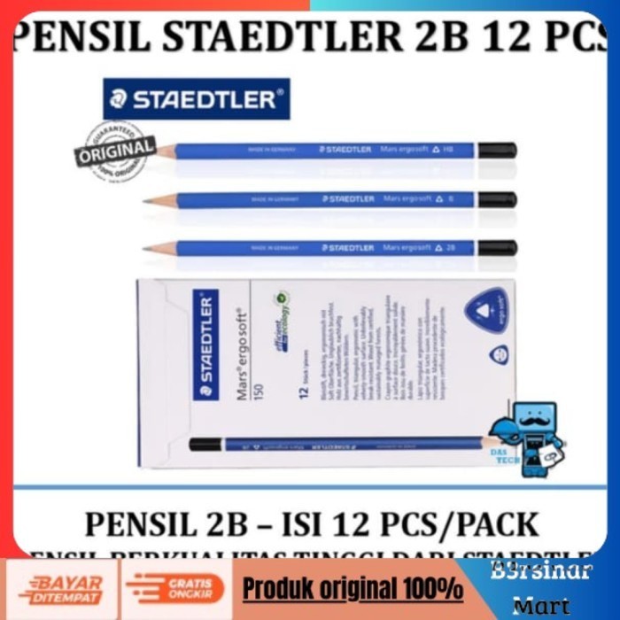 

[BAYAR DI TEMPAT] PROMO PENSIL STEADLER 2B PER PACK COD