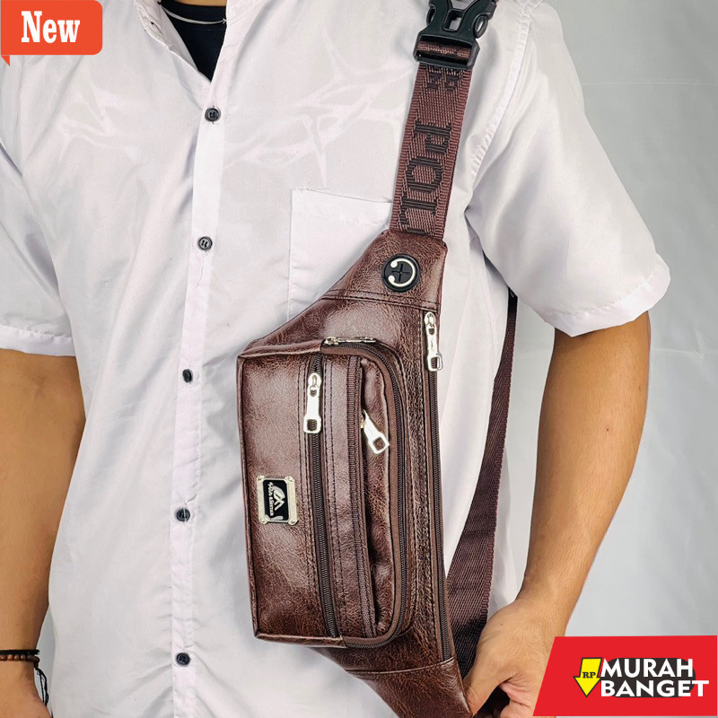 Tas selempang pria viral- Tas Selempang Terbaru Tas Pria Tas Pinggang Tas HP  Waistbag POLO AMSTAR W