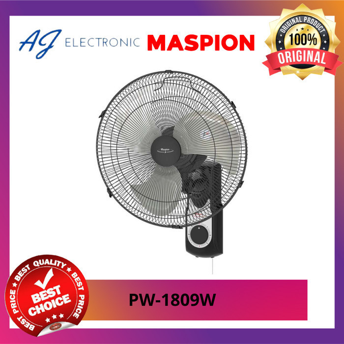 KIPAS ANGIN MASPION pw-1809W / pw1809w / pw-1809 , Kipas angin dinding