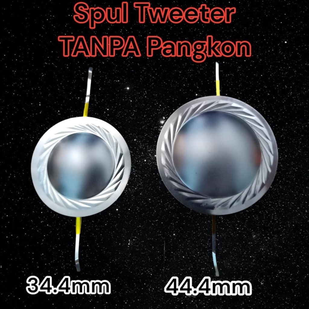 Original Spul Tweeter 34.4mm 44.4mm Tanpa Pangkon Audio Star