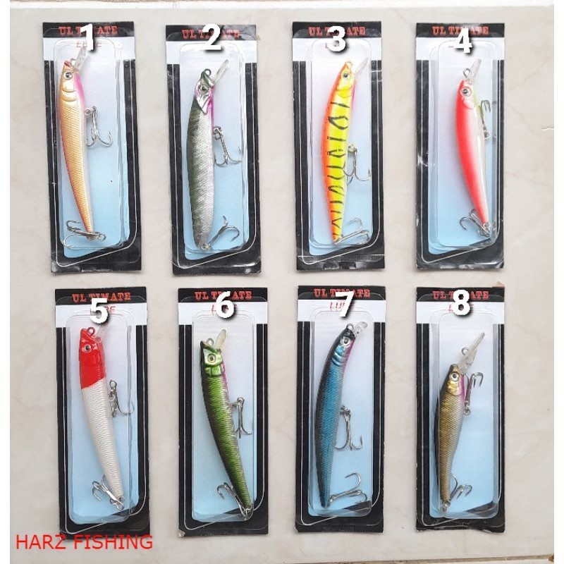 Umpan pancing lure minnow 10 cm / 8 gram Sukabumi