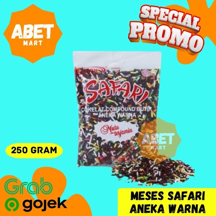 

Safari Meses Cokelat Warna Warni Kemasan 250Gr - 250 Gr Mix Coklat Meises Murah Topping