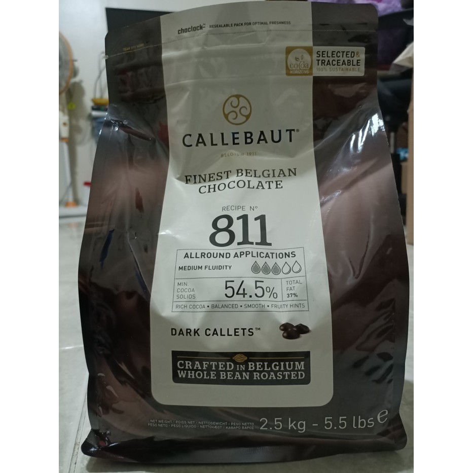 

Callebaut Dark Chocolate 811 - Cokelat Repack 500g