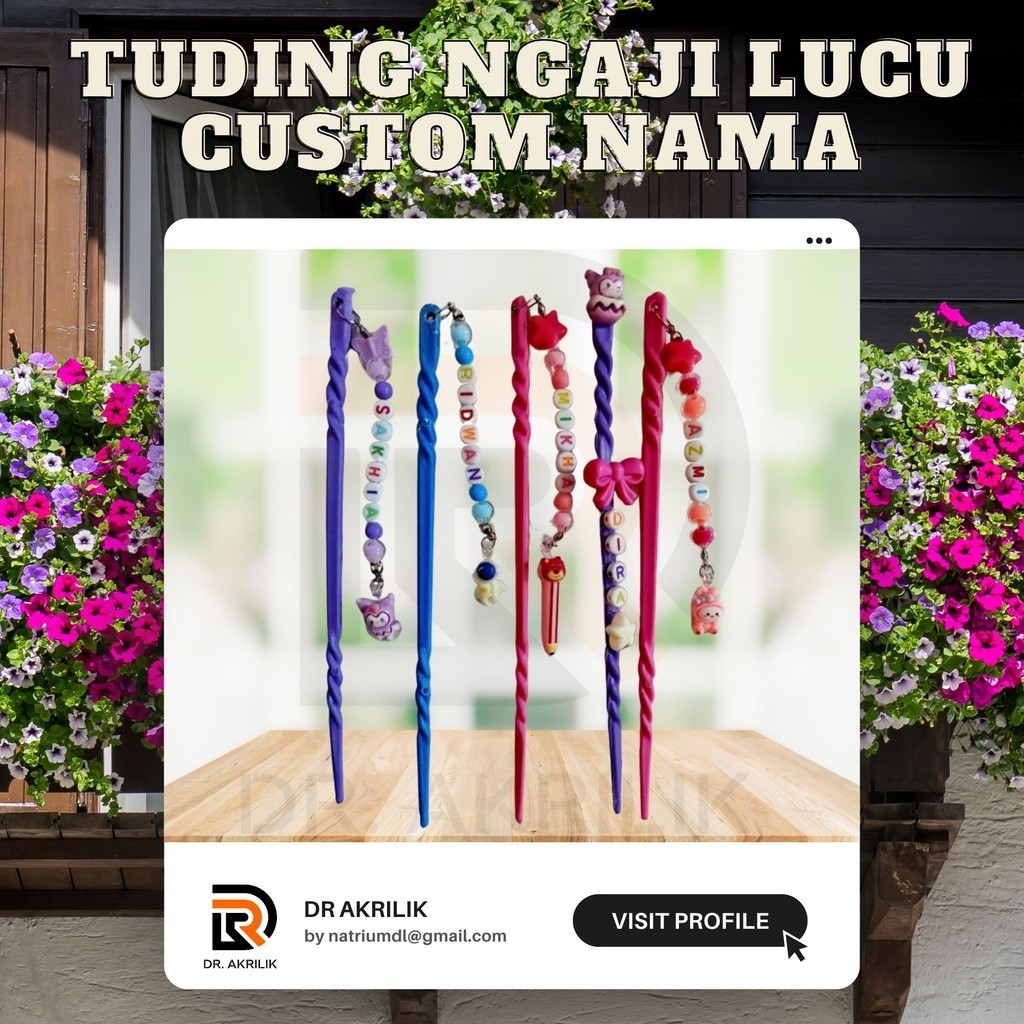 Tuding ngaji lucu / Tunjuk ngaji lucu / Custom nama anak