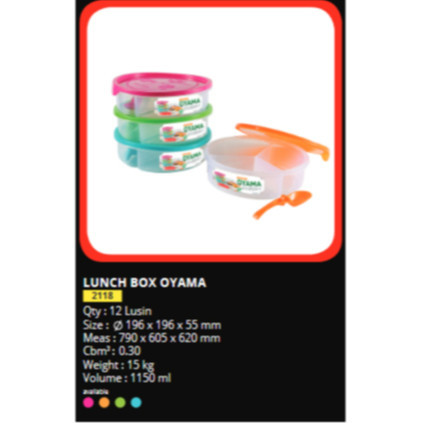 LUNCHBOX/TEPAK OYAMA/TEPAK BULAT SEKAT 3/TEPAK MAKAN/TEPAK ANAK TK/kotak makan ompreng murah clio Oy