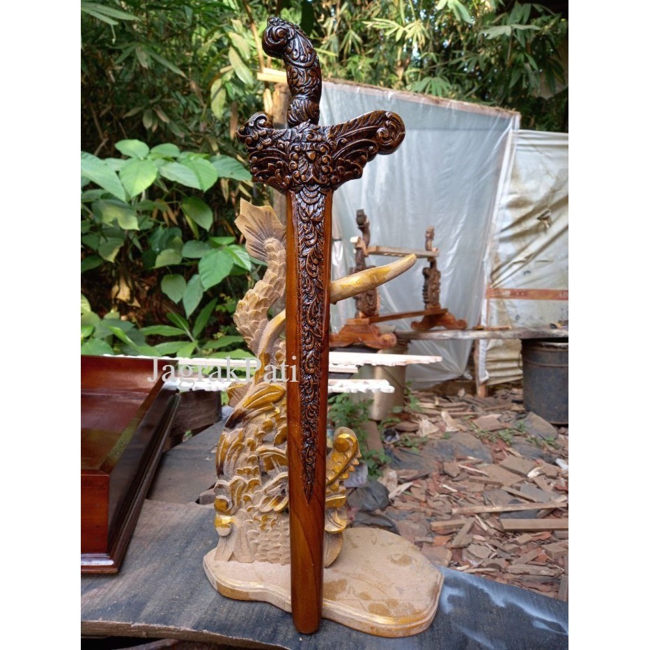 Warangka Keris Full Ukiran FInishing patrem standart sudah lubang