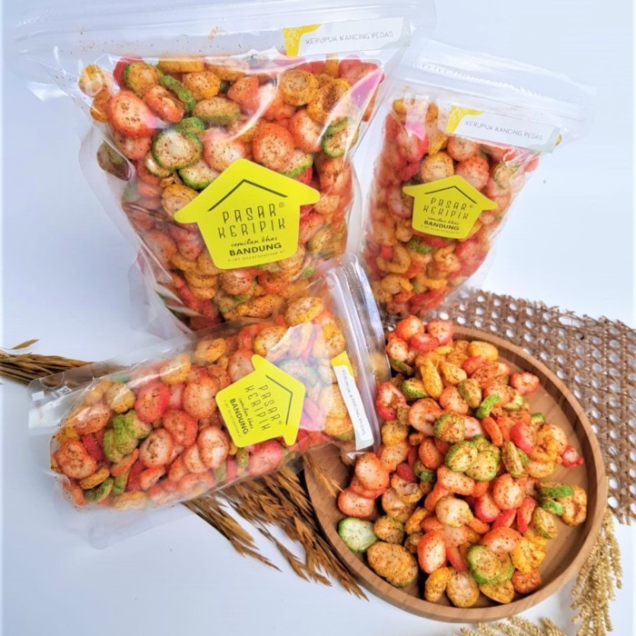 

PROMO/JAJAN PASAR/ Pasar Keripik Kerupuk Bawang Pedas size Besar