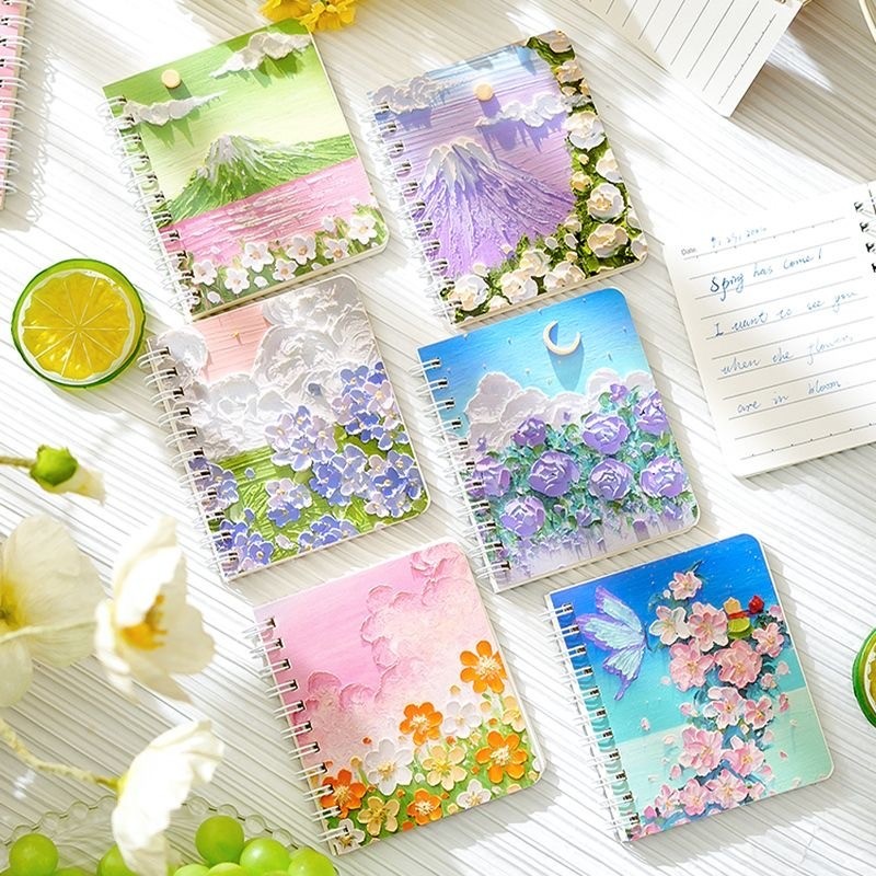 

Buku Mini / Notebook Catatan Spiral Minisize Aesthetic / Notebook Ring Motif / Buku Catatan Ring barang aesthetic