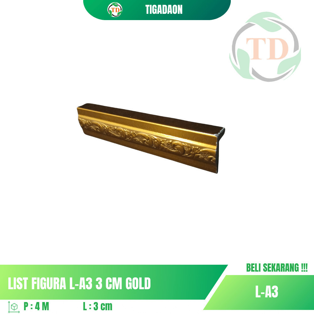 List Figura L-A3 3 cm Gold | Minimal Order 4 pcs