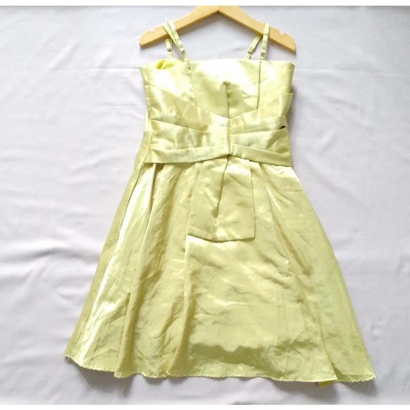 SALE OBRAL DRESS/GAUN PESTA ANAK CEWEK KUNING UMUR 8 TAHUN