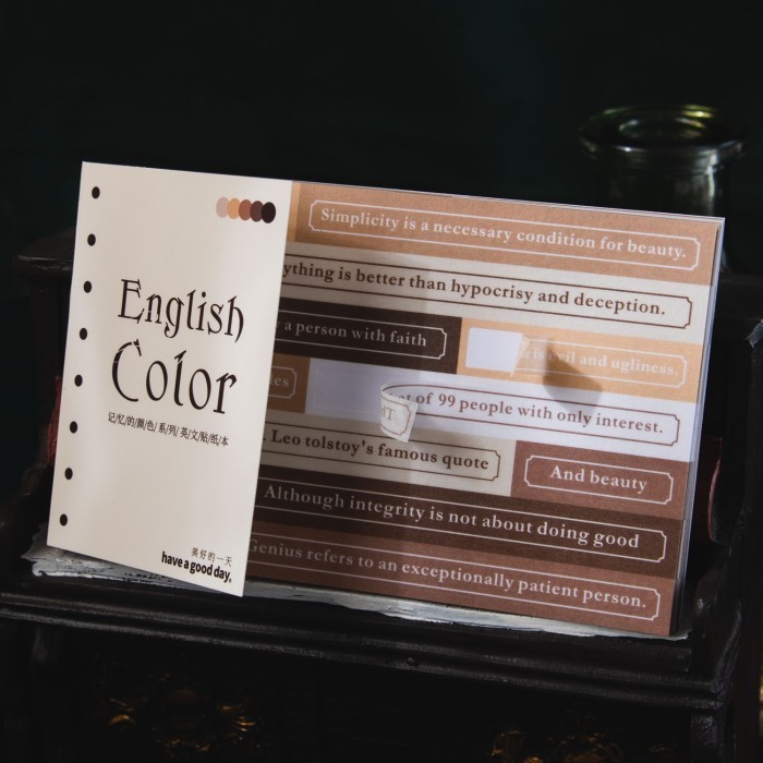 

20 Lembar Buku Sticker Quotes Book Aesthetic ENGLISH WORD EDITION Journal Scrapbook