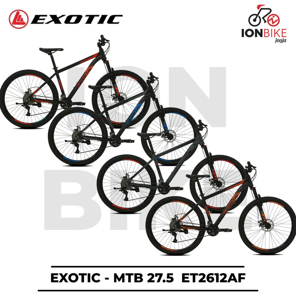Sepeda MTB 27.5 Exotic 2612 AF 2x8 Speed Discbrake Alloy 2612AF Murah 2 x 8 Speed