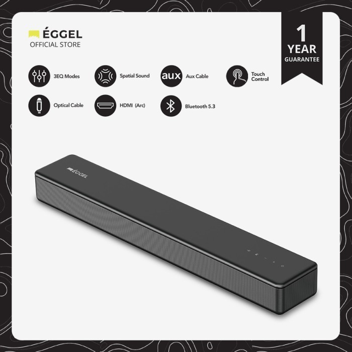 Eggel Stage SoundBar / Sound Bar with Built-In Woofer