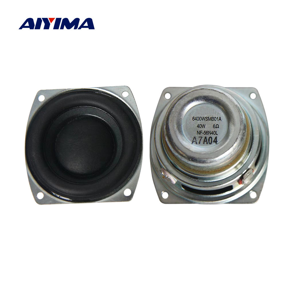 AIYIMA 2Pcs Portable 56MM Audio Speakers 6 Ohm 40W Full Range 2.25 Inch Loudspeaker High Power DIY B