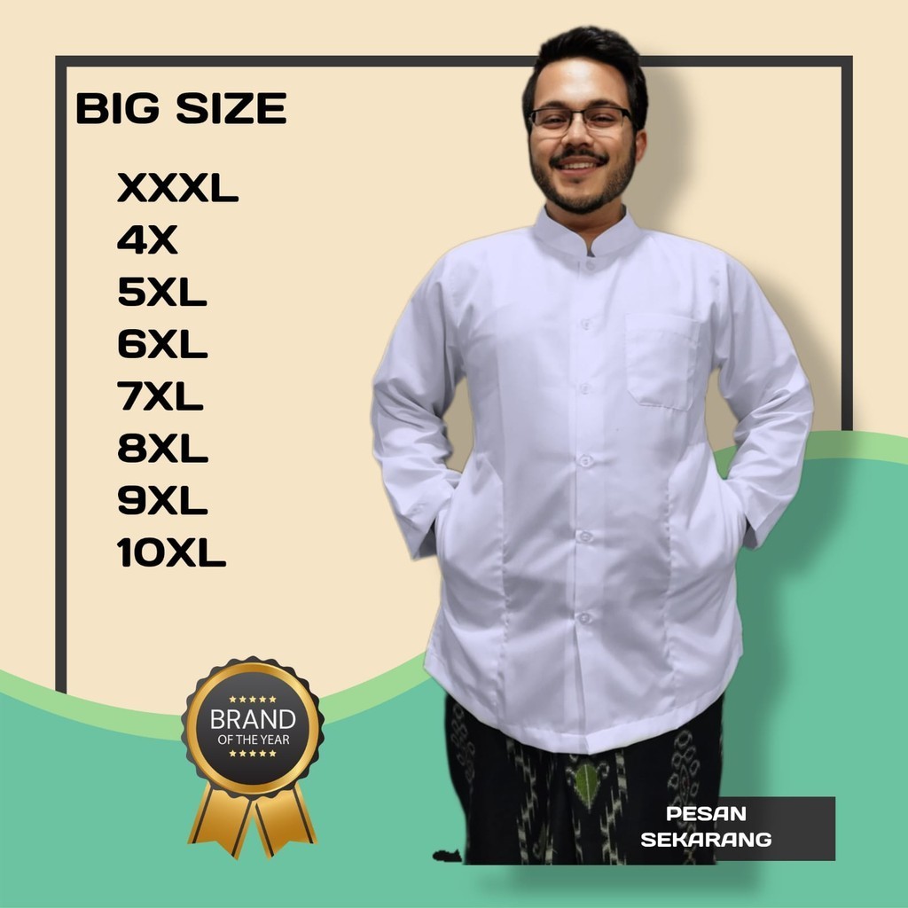 BAJU MUSLIM KOKO PUTIH UJE LENGAN PANJANG BAJU KOKO PUTIH POLOS PRIA DEWASA BAJU KOKO PREMIUM BAJU K