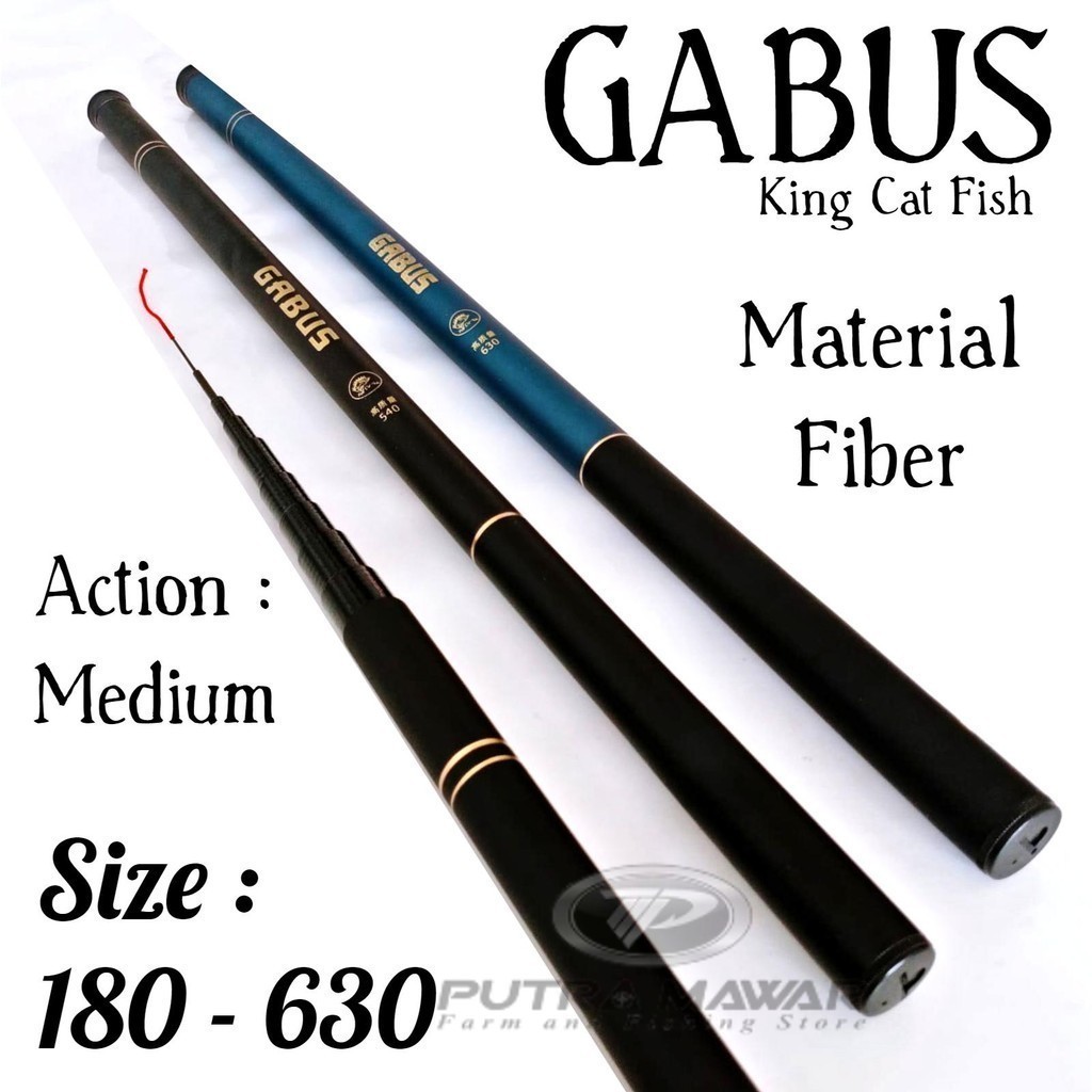 Gabus King Cat Fish 540 630 Joran Tegek Ruas Panjang Bahan Fiber Action Medium Tongkat Pancing Tegeg