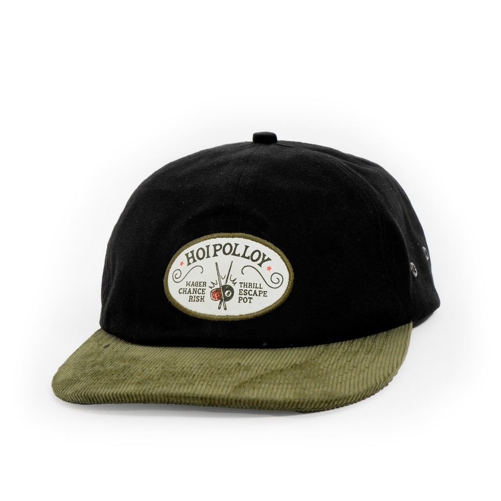 Hoi Polloy - Topi - Wager Cap (Black Green) Corduroy Twill - diskon 50%