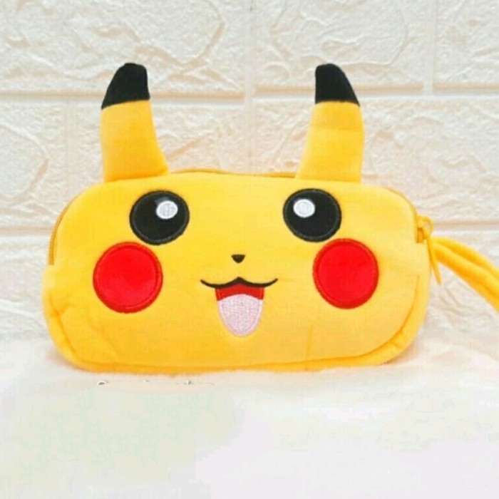 

✨LARIS✨ -Tempat pensil pikachu pokemon bulu kotak pensil pikachu bulu