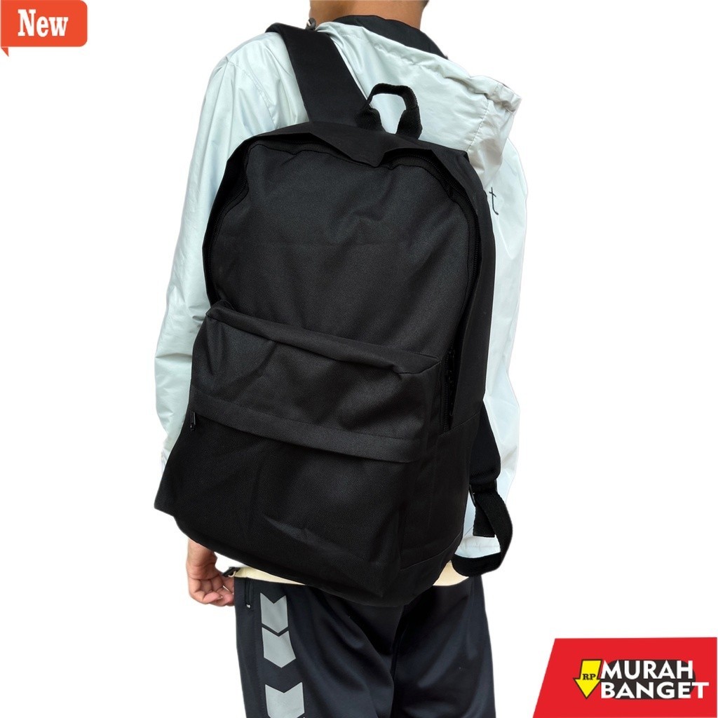 Tas Ransel pria kekinian Tas Ransel Sport Sekolah Olahraga Multifungsi NK Backpack Hitam Polos