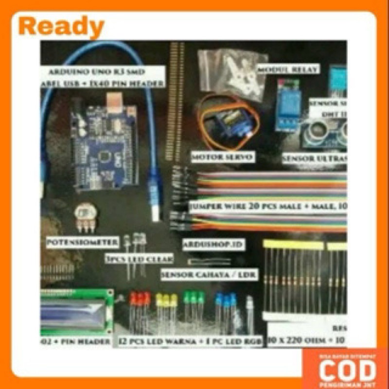 Paket Hemat Arduino Uno R3 Starter Kit Smd Pemula | Arduino Starter Kit | Arduino Kit