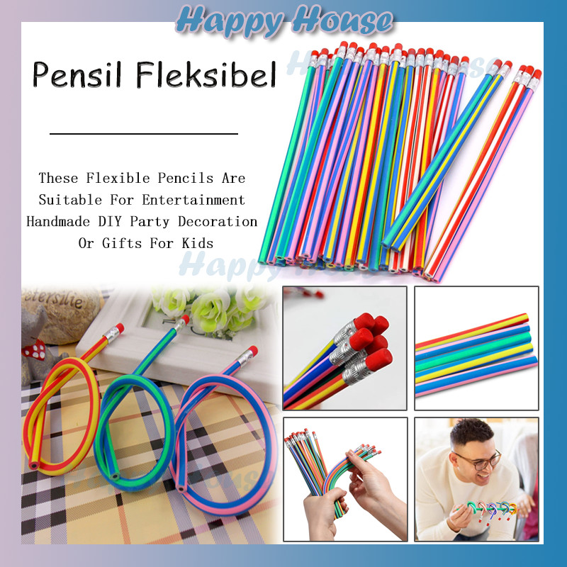 

Pensil Flexsible Lentur Unik Lucu Alat Tulis Sekolah
