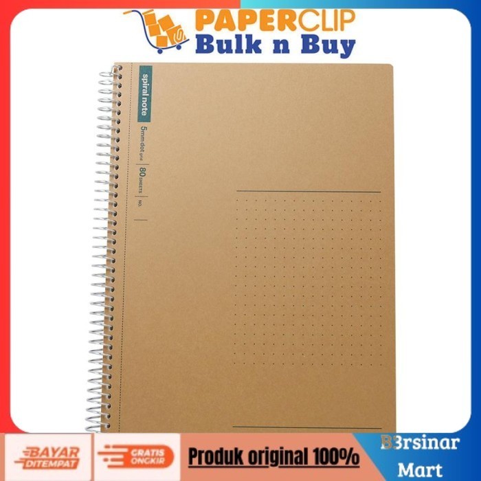 

[KUALITAS TERBAIK] NOTEBOOK A5 MARUMAN SPIRAL NOTE N007ES 80S DOT GRID