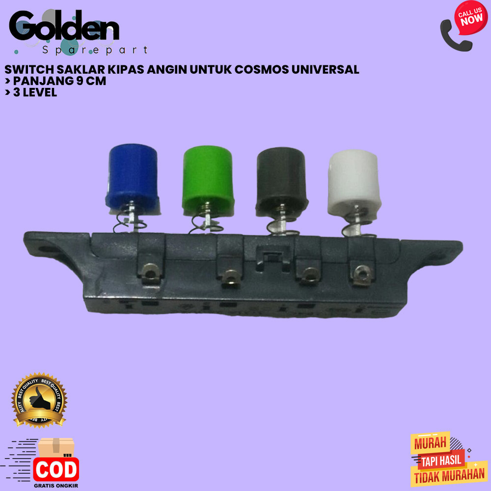 SWITCH SAKLAR KIPAS ANGIN UNTUK COSMOS UNIVERSAL (GOLDEN)